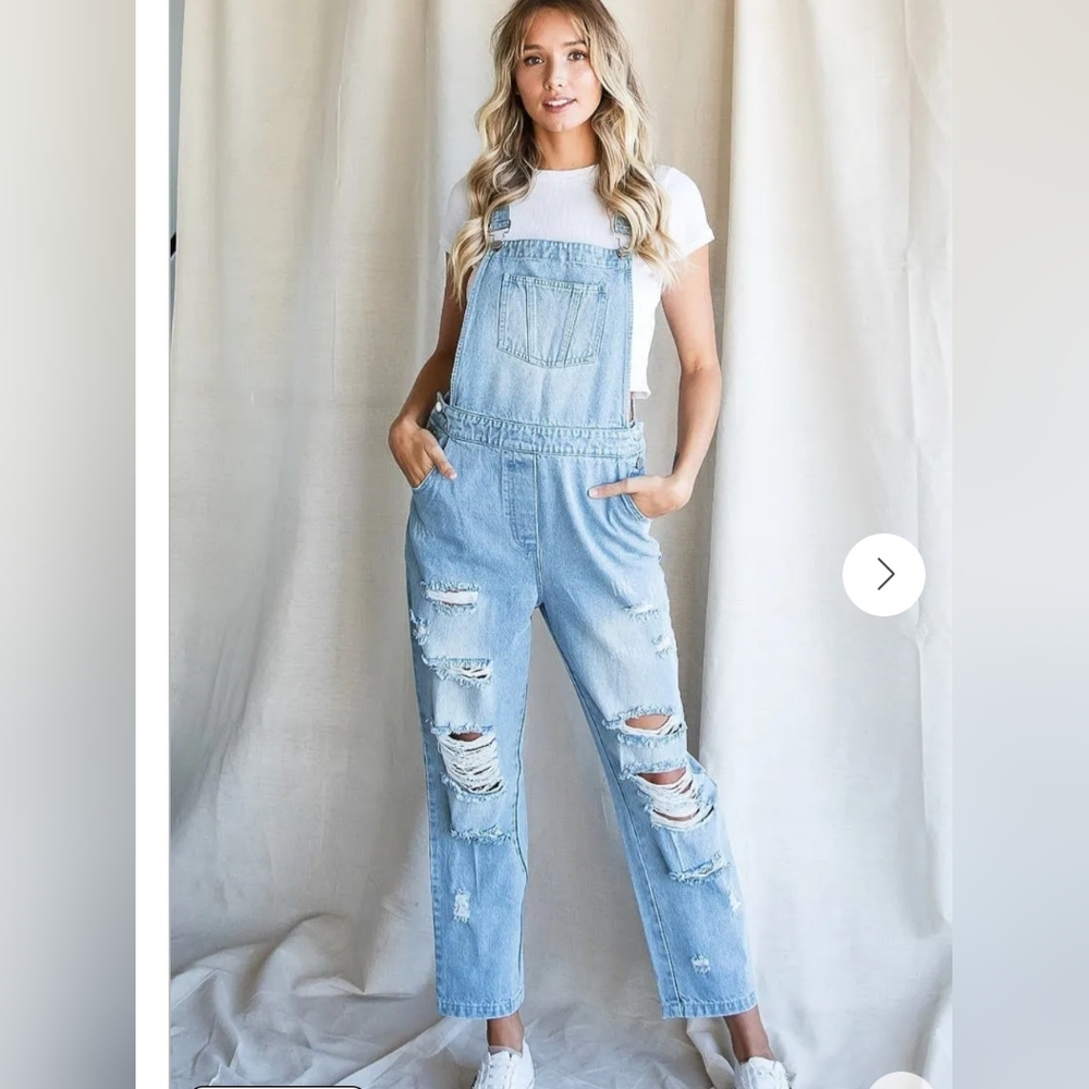 Distressed Overalls
